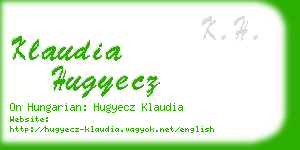 klaudia hugyecz business card